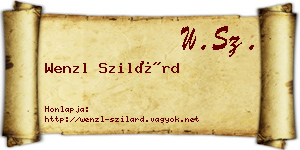 Wenzl Szilárd névjegykártya